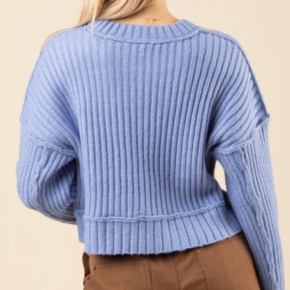 Super Soft Blue Sweater - Picture 2 of 3